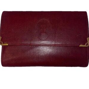 Cartier Deep Red Leather Wallet